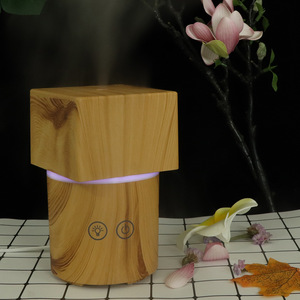 Humidificateur ultrasonique YX-110 0,5L, design grain de bois, lumière LED, diffuseur d'aromathérapie, utilisation à domicile ou au bureau, alimentation USB - Product Image 2