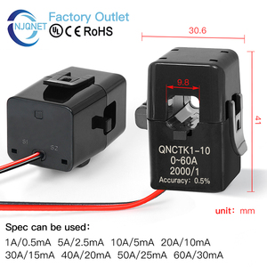 Split-Core-Stromwandler CT QNCTK1-10 5A 5mA 5A 2,5mA 10A 5mA QNCTK1-16 50A 50mA 100A 25mA Klemmstromwandler-Sensor - Product Image 3