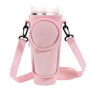 Vaso Térmico de Acero Inoxidable con Logotipo Personalizado, 40 oz, con Funda, Correa para el Hombro y Bolsa de Transporte de Neopreno - Product Image 1