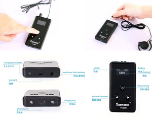 Mikrofon Grup Gereja sistem pemandu wisata nirkabel dengan kotak pengisi daya dan tempat penyimpanan YT200 - Product Image 6