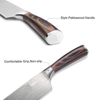 8 pouces Allemagne royal luxe couteaux boîte-cadeau, Poignée En Bois en Acier Inoxydable Cuisine Couteau de Chef Damas Ensemble Avec Étui