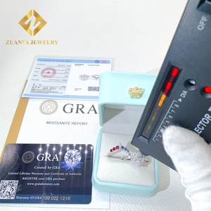 Anillo de Compromiso de Diamante Moissanita Marquise de 3 Quilates, Color D, Claridad VVS1, Oro Blanco Real de 18 Quilates, Hermoso Conjunto de Joyería Nupcial para Novia - Product Image 2