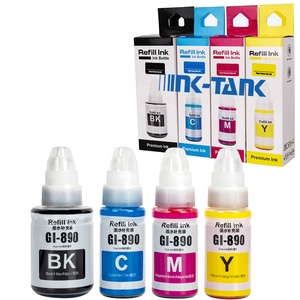 <span class=keywords><strong>Inchiostro</strong></span> Compatibile Premium GI-890 GI890 GI 890 a Base d'Acqua per <span class=keywords><strong>Ricarica</strong></span> Bottiglie per Stampanti Canon Pixma G1800 G1810 G4800 - Product Image 1