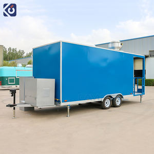 CAMPTRL Snack Mobile Bar Food Truck Style Rétro Cuisine Mobile Entièrement Équipée Remorque BBQ avec Équipement Complet - Product Image 4