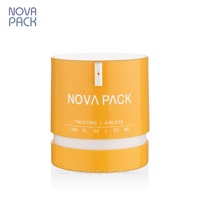 Pot à pompe sans air Twist Lock en plastique PP, couleurs jaune, rose, rouge, 50 ml, pour crème cosmétique, flacon pompe sans air
