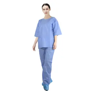 Çin toptan fabrika doğrudan satış hemşirelik scpatient hasta önlük tıbbi giyim seti