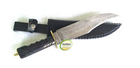 Couteau de chasse en acier damas, artisanal INAM, beau et styliste