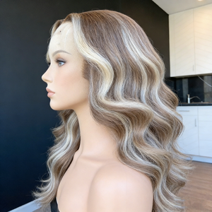 วิกผมลูกไม้ด้านหน้าสีบ<span class=keywords><strong>ลอน</strong></span><span class=keywords><strong>ด์</strong></span>ประกายเทา <span class=keywords><strong>ผม</strong></span>แท้ 100% จากกัมพูชา แบ<span class=keywords><strong>บ</strong></span> HD จัดเรียงเกล็ดผม หลายความยาว/หลายสไตล์ มีสินค้าในสต็อก ขายส่ง - Product Image 4