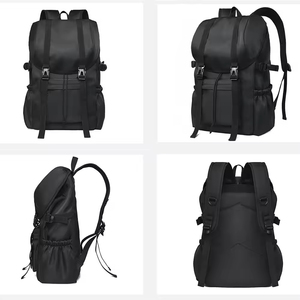 <b>Waterproof</b> Portable Unisex Business Travel <b>Backpack</b> Soft Handle Zipper Closure Big Capacity Polyester Lining Solid School Laptop - Product Image 4