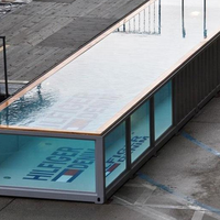 Piscines Stockage Expédition de Natation Haut Cube Plastique Natation Préfabriqué Insert dans un Conteneur de Luxe Piscine à Vendre