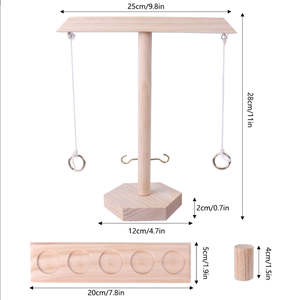 Wooden Hook Board Toy Montessori Toy <strong>Ring</strong> <strong>Toss</strong> Across Hook <strong>Drinking</strong> <strong>Game</strong> for <strong>Drinking</strong> Party <strong>Ring</strong> <strong>Toss</strong> <strong>Game</strong> - Product Image 2
