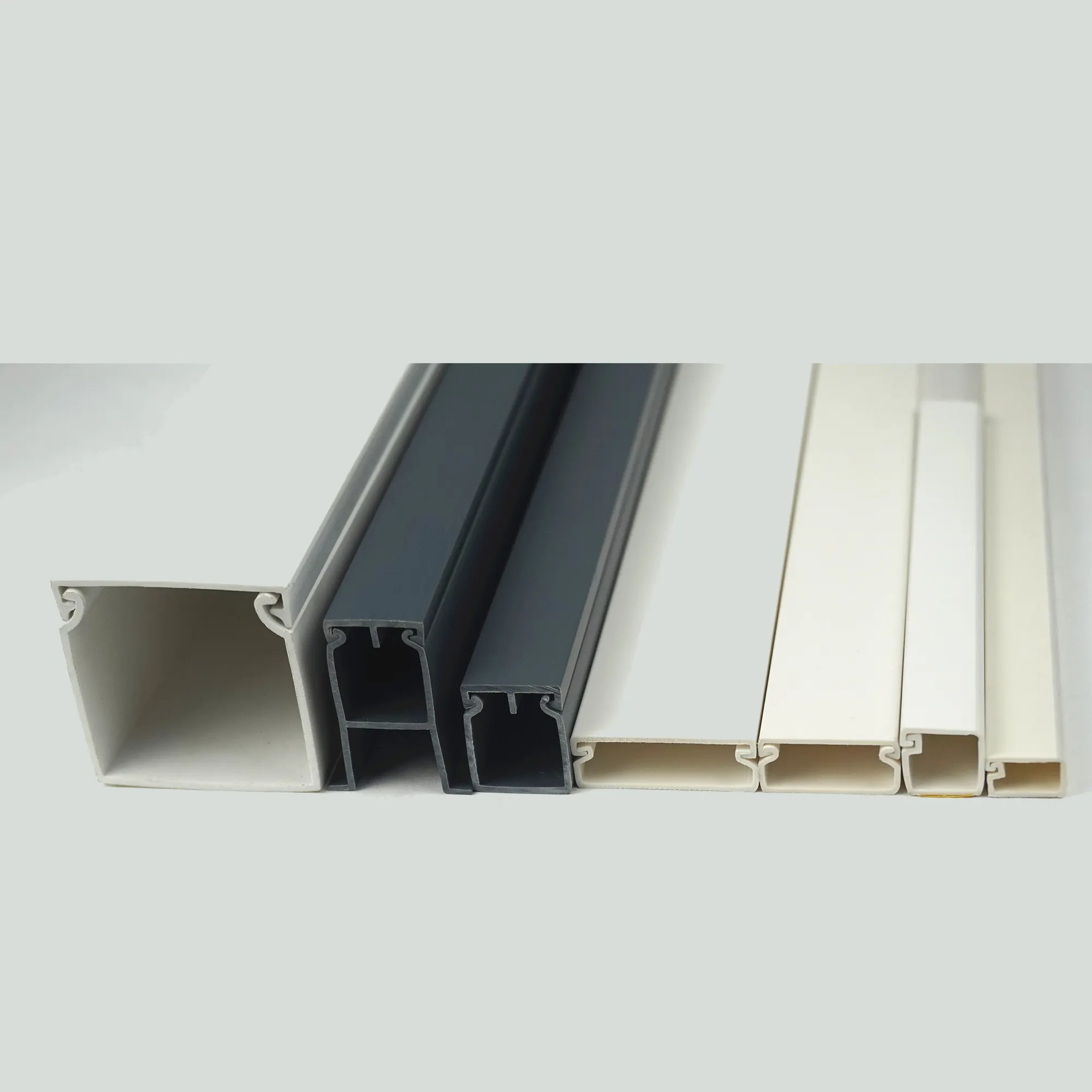 China black white network electrical cable tray pvc floor trunking size 200x100 100x100 100x50 50x100 50x50 40x40 16x25 20x20