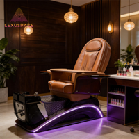 Fauteuil de pédicure 2026 fiable et durable en fibre de verre et cuir PU pour spa et salon de manucure, avec dossier réglable, fonction massage et fonctionnement automatique