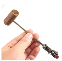 Vente en gros d'épingles à cheveux de dragon rétro créatives personnalisées, aiguille à cigare de dragon portable, artisanat en cuivre