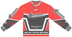 Chemise de course à manches longues avec logo personnalisé, style streetwear surdimensionné, marque privée, maillot pour les fans de sport automobile - Product Image 3
