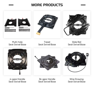 AutoLiuma - Base Giratoria para Asiento de Coche, de Acero Galvanizado Negro, Tapicería, Piezas Interiores, Giratoria 360 Grados - Product Image 5