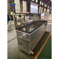Remorque en aluminium de 2,9 m avec trois portes, serrure personnalisée de haute qualité, boîte à outils de rangement étanche pour caravane et camping-car
