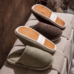 Nouvelle Arrivée 2024 – <span class=keywords><strong>Chaussons</strong></span> en Lin et Coton Rembourrés en PVC pour Hommes et Femmes – Automne Hiver – Intérieur Maison – Chaleur et Antidérapants - Product Image 4