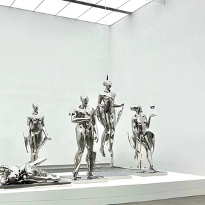 Tùy Chỉnh Kích Thước Trong Nhà Ngoài Trời Nghệ Thuật 3D Sang Trọng Metalcrafts Công Nghệ Tương Lai Nữ <span class=keywords><strong>Robot</strong></span> Thép Không Gỉ Mô Hình Điêu Khắc - Product Image 5