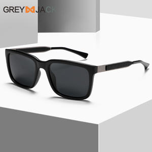 Lunettes de soleil polarisées grises pour hommes, monture carrée TR, protection UV400 pour la conduite et la pêche - Product Image 3