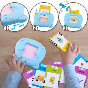 Lecteur de cartes flash pour enfants, machine de thérapie orthophonique, jouet éducatif pour la reconnaissance des mots, cartes cognitives parlantes pour enfants - Product Image 2