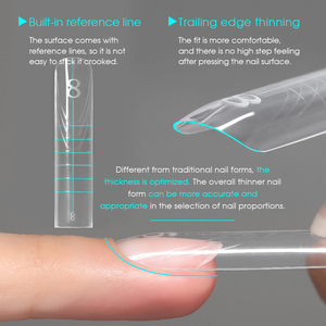 Dụng cụ làm móng acrylic dạng khuôn kép MR Nail, logo tùy chỉnh, khuôn kép hai lớp đáy và mặt trên, bán buôn đầu móng dạng khuôn kép - Product Image 3