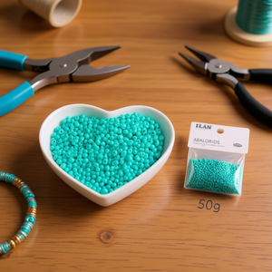 Perline di Turchese Ilan da 3mm, 50g per Creazione di Gioielli - Product Image 2