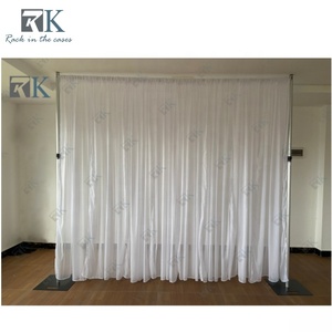 Telescopic Pipe and Drape Kit Aluminum Pipe and Drape <b>Frame</b> Detachable <b>Backdrop</b> Stand Kit for Outdoor Events - Product Image 2