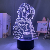 Lampe de bureau LED à piles en forme de globe 3D illusion, télécommandée, colorée, à intensité variable, avec figurine anime, pour hôtel