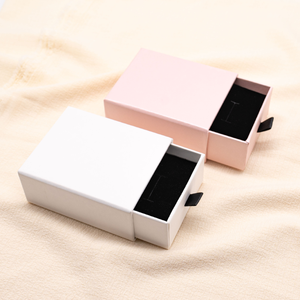 Customize Luxury Cardboard Sliding Drawer Bracelet Necklace Ring Paper Jewelry Gift Box Packaging With Logo For Jewellery