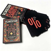 Cartes à jouer personnalisées haut de gamme, cartes en papier fantaisie, cartes en carton avec noyau noir, jeu de poker OEM, impression personnalisée complète