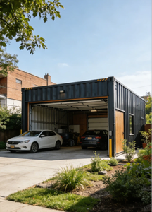 โรงงานรับผลิตบ้านสำเร็จรูป โกดัง โรงงาน โรงรถ ที่จอดรถ <span class=keywords><strong>บ้าน</strong></span>พักอาศัย พร้อมประตูม้วนแบบใช้มือ/ไฟฟ้า - Product Image 5