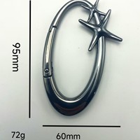Porte-clés promotionnels robustes avec mousquetons, mousquetons cœur gothique irrégulier, mousquetons cœur à fermoir à ressort