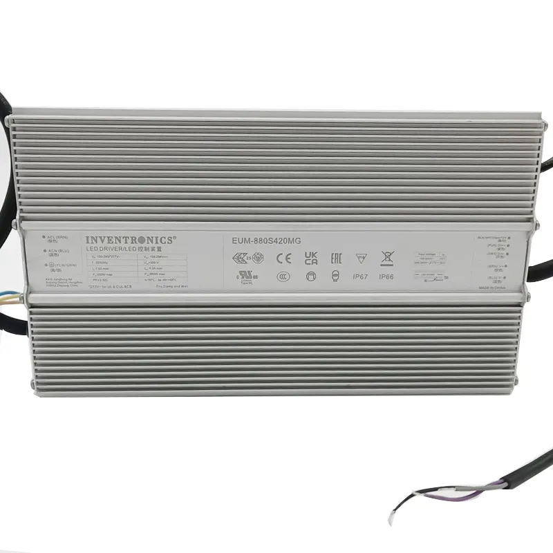 Ultra high efficiency adjustable output current dimmable led driver invertronics 880w EUM-880S420MG for grow light