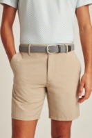 Pantalones cortos de golf de algodón 100% para hombre, shorts chinos informales de oficina con estampado digital y bordado de sarga personalizado para verano