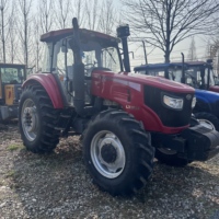 Tractor Agrícola Usado Shuangjia YTO LX1604 160HP 4WD con Motor y Caja de Cambios de Origen Shandong para Inspección por Video