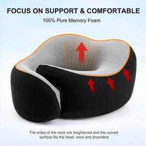 Almohada de Viaje en Forma de U Personalizable, Portátil y Plegable, de Espuma Viscoelástica, para Avión, Oficina y Siesta - Product Image 2