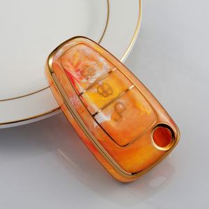 Jade TPU voiture clé étui couverture protecteur Fob adapté pour Ford Fusion Mustang F150 Edge Explorer <span class=keywords><strong>Lincoln</strong></span> MKZ 5 boutons porte-clés de voiture - Product Image 5