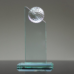 Factory Wholesale Custom Engraved Logo Crystal Glass <strong>Golf</strong> <strong>Trophy</strong> Plaque Award Honorable Souvenirs