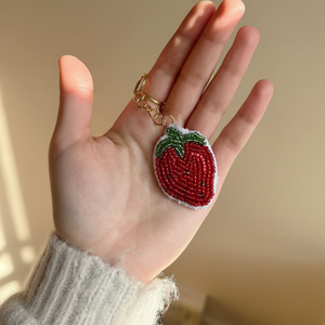 Llavero con cuentas de estilo étnico con costura a mano - Product Image 1