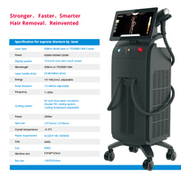 Eos Glace Professionnel trois vague diode laser 755 808 1064 nm diode laser d'épilation pour la peau foncée