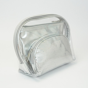 3pcs clear PVC Waterproof Makeup Holder Transparent <strong>Toiletry</strong> Pouch Sequin Cosmetic Bag - Product Image 5
