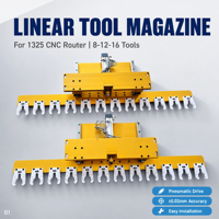 Routeur CNC JLE CNC TECH avec magazine d'outils linéaire 12 outils ATC 1325 pour la découpe de meubles et d'armoires