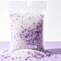 Litière pour chat décorative en cristal violet 3L, agglomération rapide, hautement absorbante, faible dispersion, silice sûre