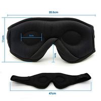 Masque de sommeil casque sans fil Bluetooth 5.0 masque pour les yeux pour dormir côté/dos dormeurs casques de musique de voyage