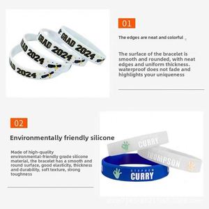 Bracelets en silicone sportifs personnalisés avec logo du fabricant, gravure de motifs et logo, décorations de fête - Product Image 3