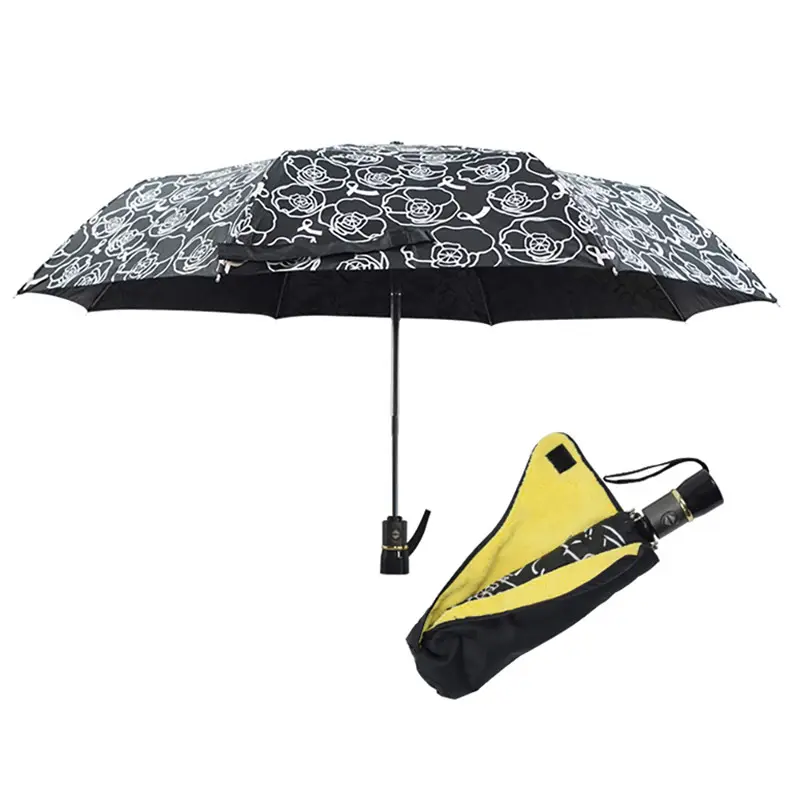 Волшебный водяной складной зонт с изменением цвета, теплопередача, индивидуальная печать, автоматическое открытие