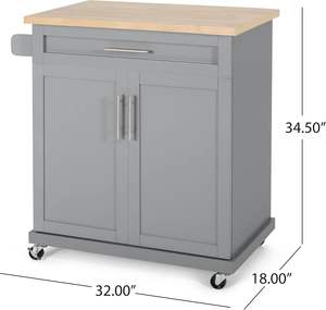 Knight, chariot <span class=keywords><strong>de</strong></span> cuisine Batavia Home, gris - Product Image 2