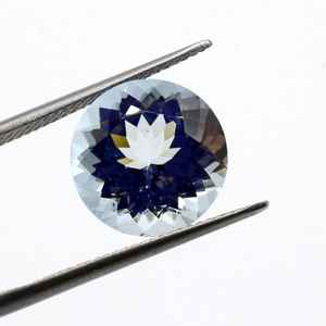 6.00Cts Natural Redondo Corte brillante Aguamarina Piedra preciosa Calidad AAA Azul - Product Image 3