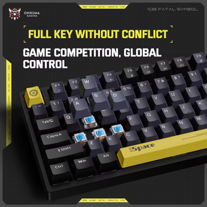 Onikuma G38 có dây Ergonomic chơi game Bàn phím đôi màu tiêm Keycap dẫn <span class=keywords><strong>Backlit</strong></span> Bàn phím cơ khí - Product Image 5